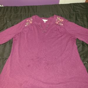 Long sleeve floral shirt